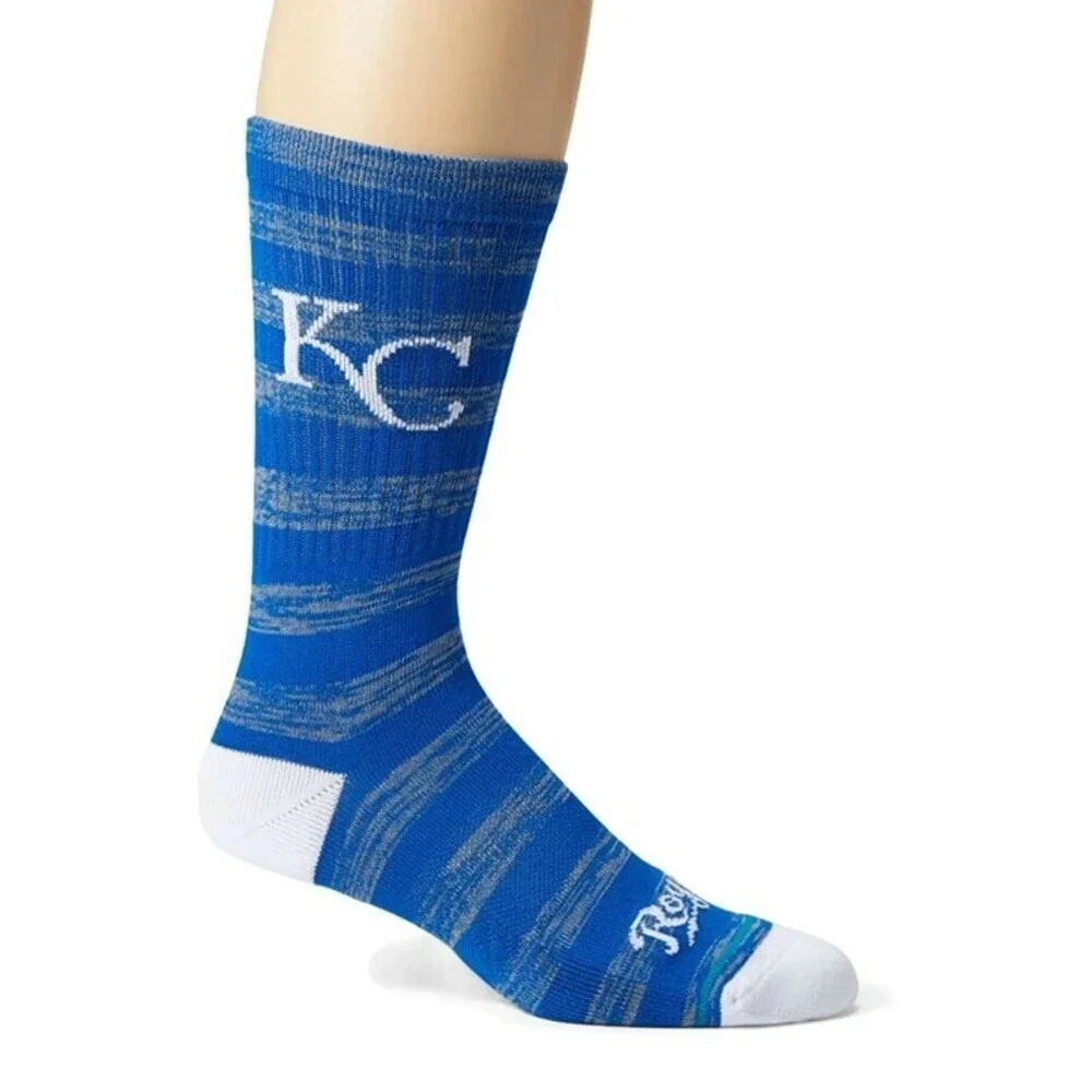 Stance Mens Shoe Size 9-13 Royals Twist Casual MLB Kansas City Royals Crew Socks